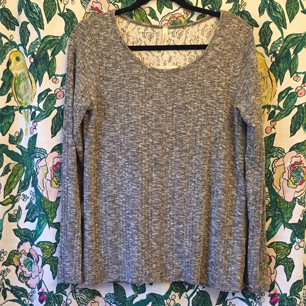 NWT Orange Creek Boutique Lace Back Sweater